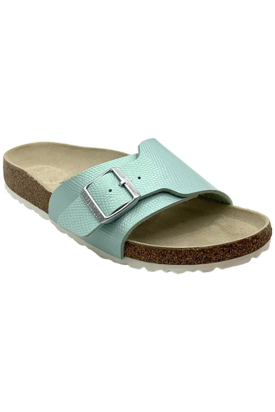 Birkenstock Women's Catalina Graceful Slide Sandal Green Lizard - Narrow